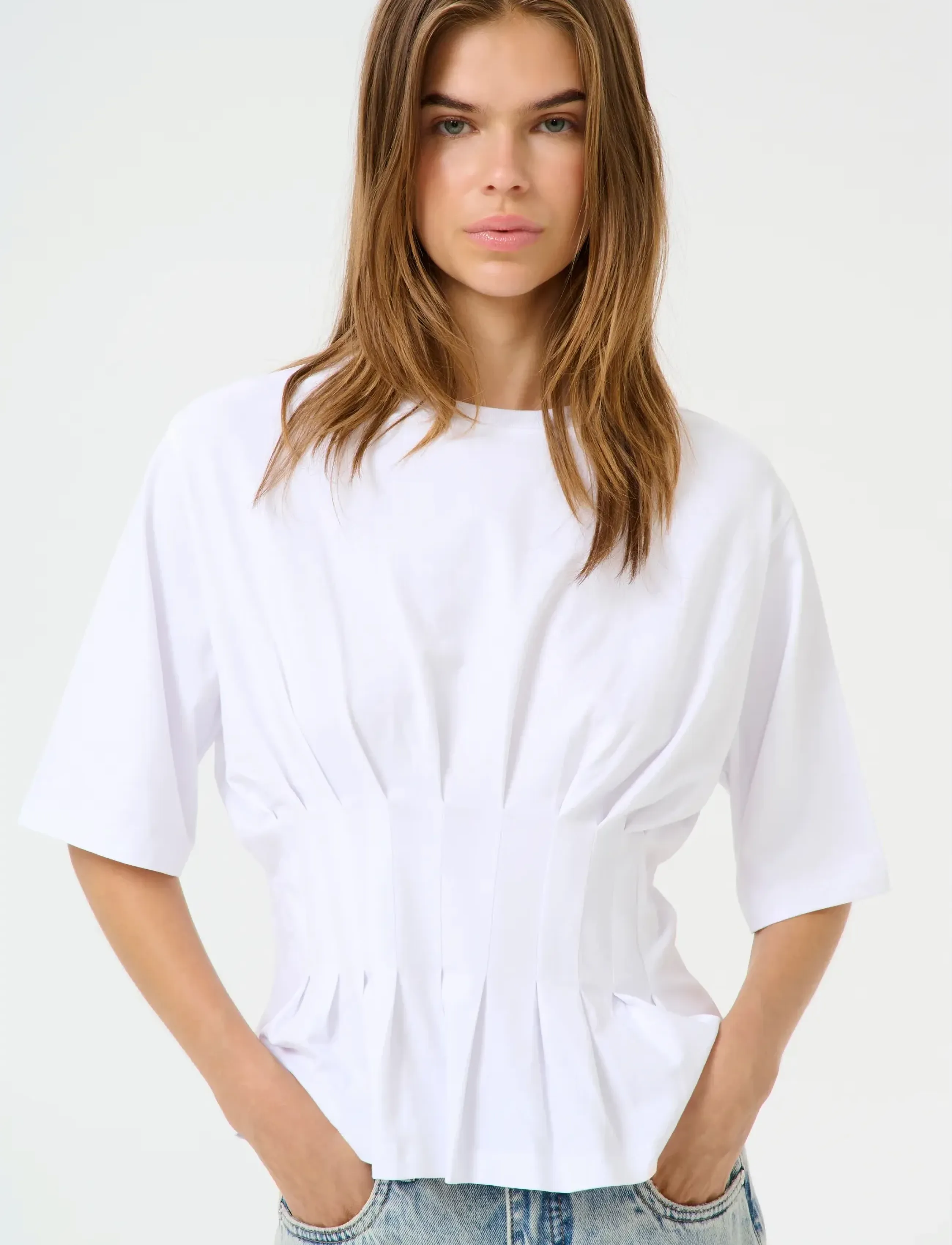 Gestuz GZinez tee - T-shirts & Toppar - BRIGHT WHITE / white