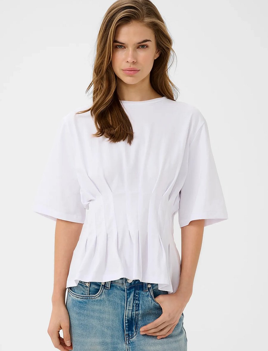 Gestuz - GZinez tee - t-shirts - bright white - 0