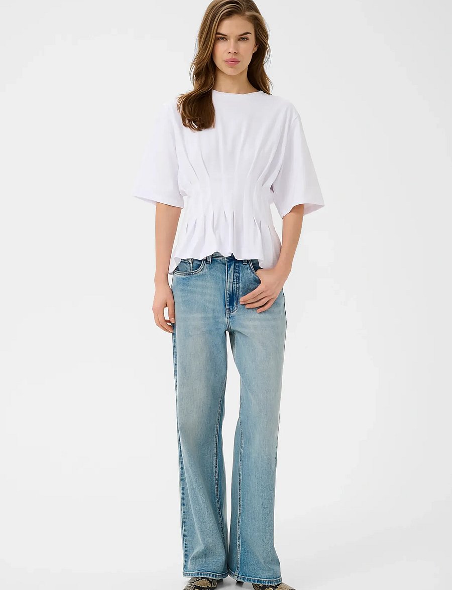 Gestuz - GZinez tee - t-shirts - bright white - 3