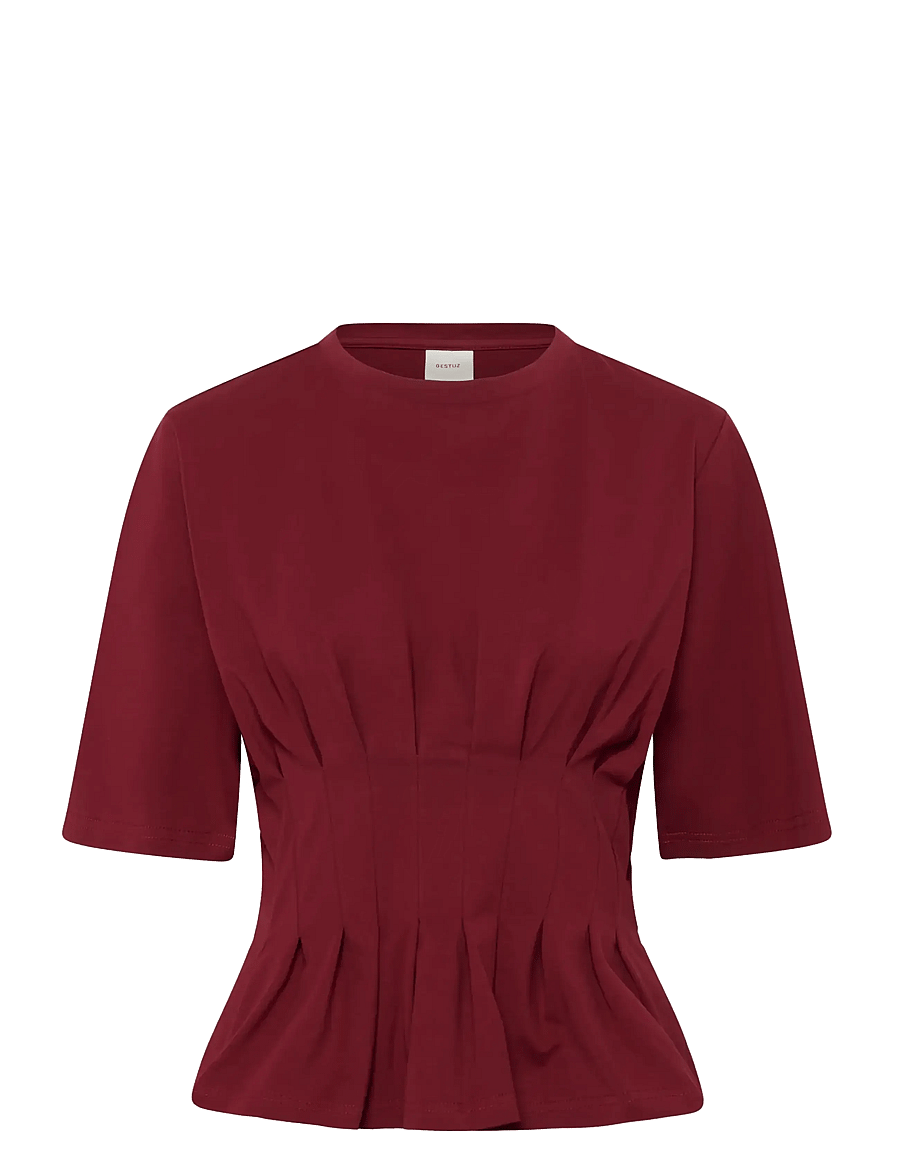 Gestuz - GZinez tee - t-shirts - cabernet - 1