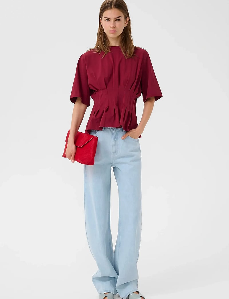 Gestuz - GZinez tee - t-shirts - cabernet - 3