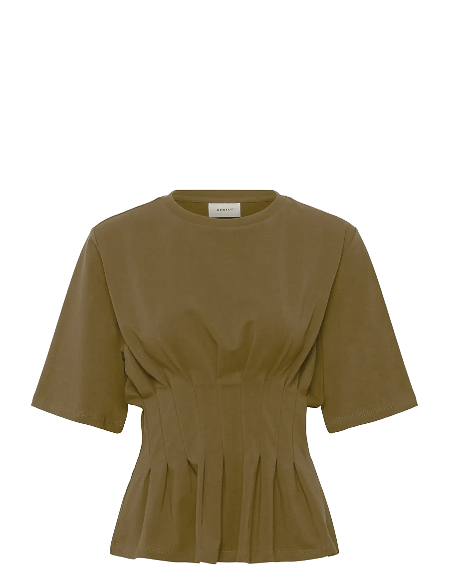 Gestuz - GZinez tee - t-shirts - military olive - 1
