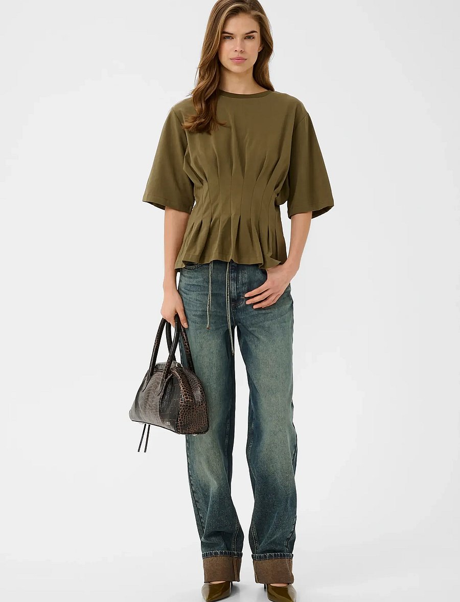 Gestuz - GZinez tee - t-shirts - military olive - 3