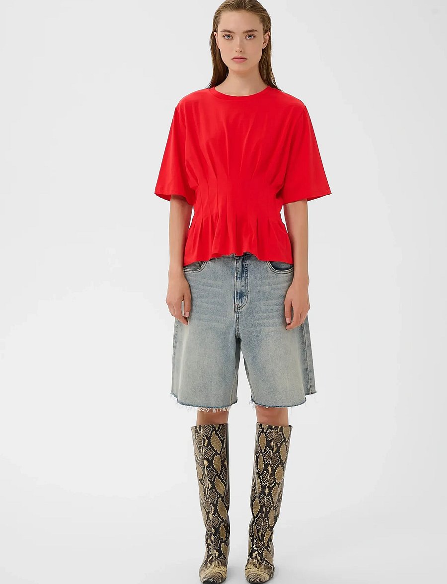 Gestuz - GZinez tee - t-shirts - tomato - 3