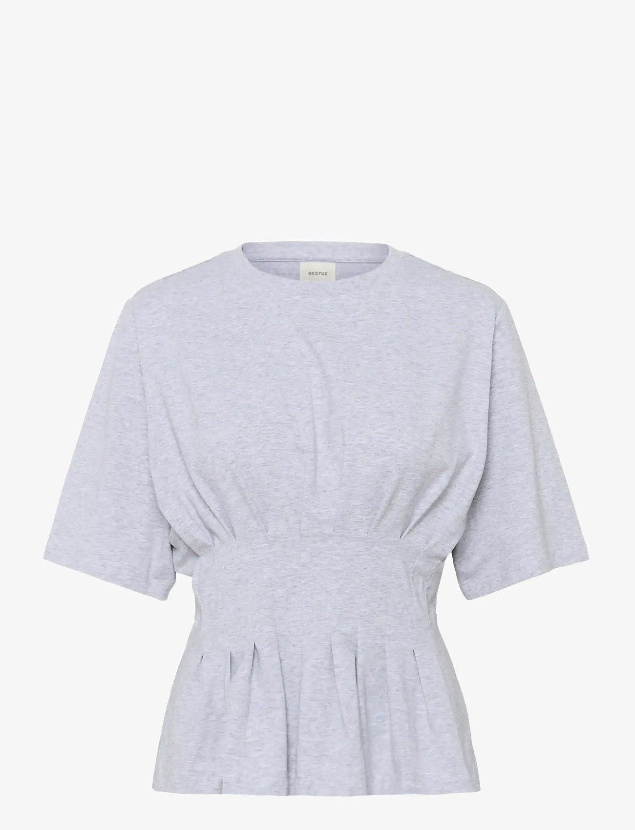 Gestuz - GZinez tee - t-shirts - ultra light grey mÉlange - 1