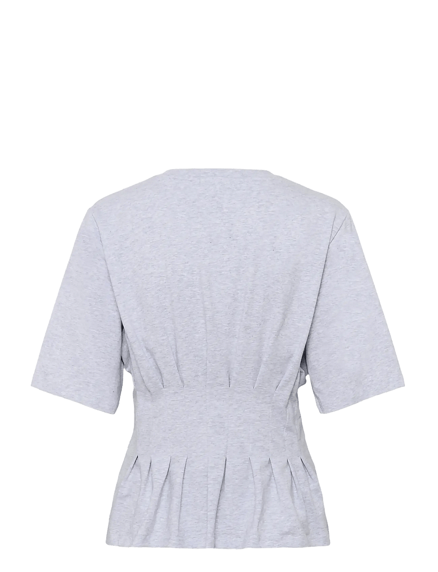 Gestuz - GZinez tee - t-shirts - ultra light grey mÉlange - 2