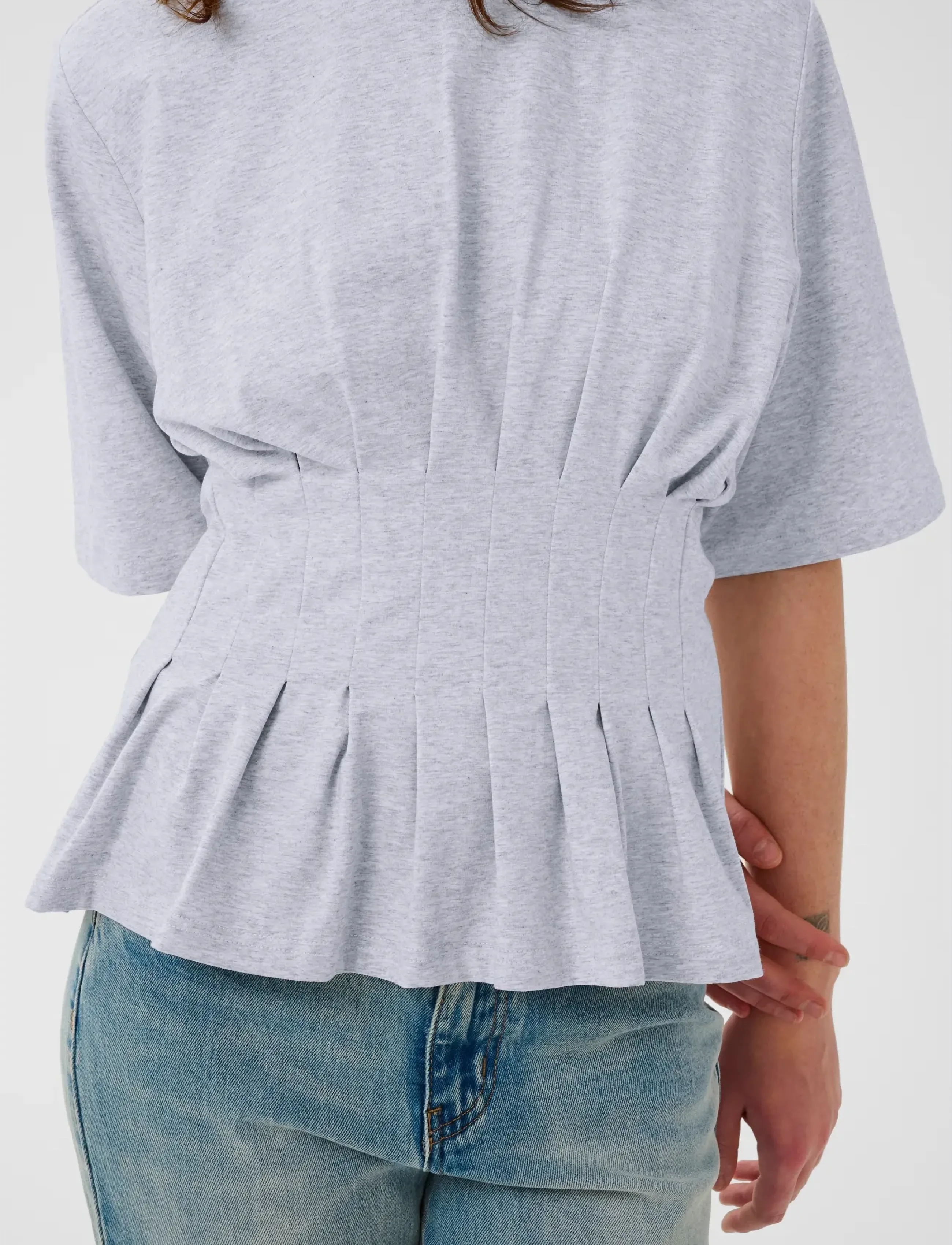 Gestuz GZinez tee - T-shirts - ULTRA LIGHT GREY MÉLANGE / grey