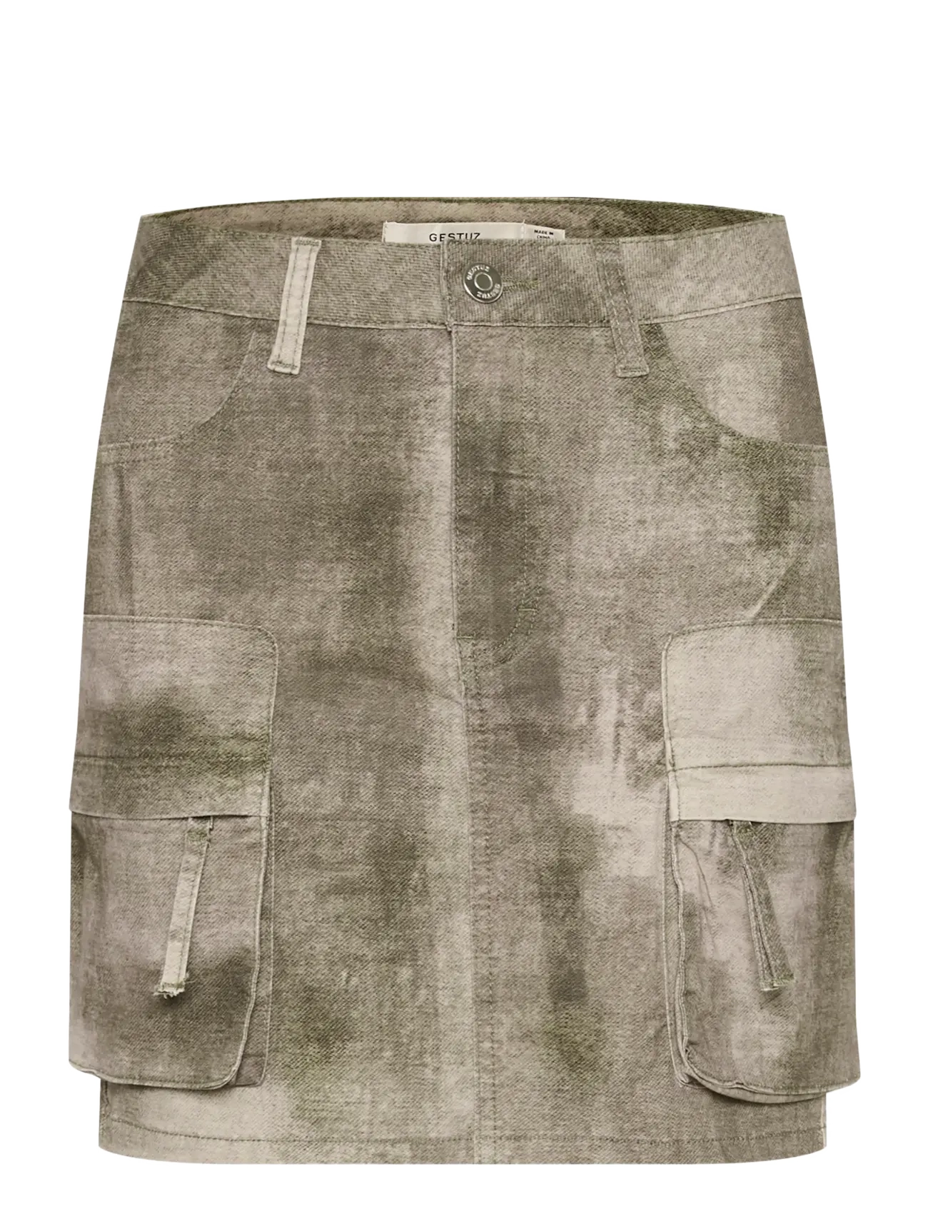 Gestuz GZemelen HW mini skirt - Röcke - SILVER SAGE DENIM / grey