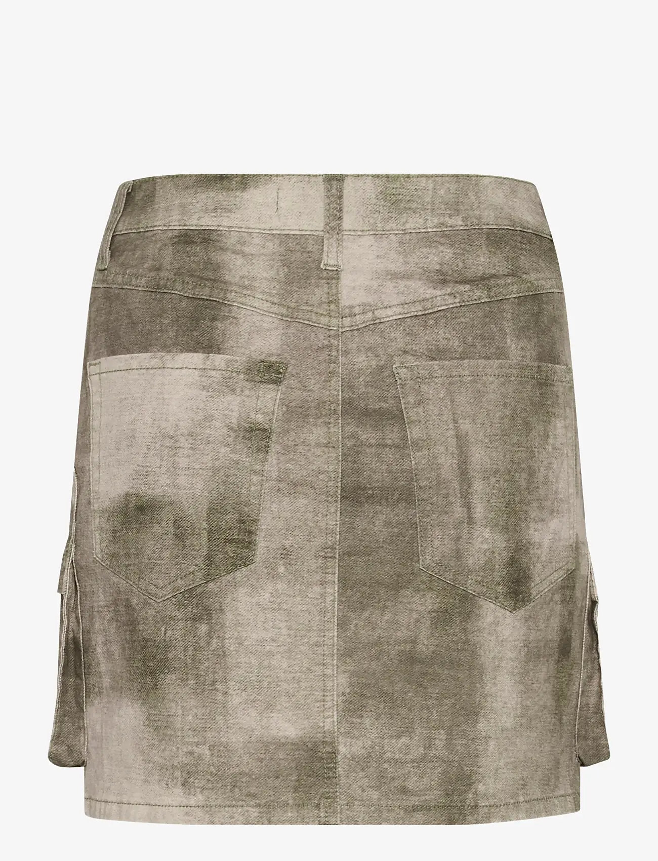 Gestuz - GZemelen HW mini skirt - short skirts - silver sage denim - 2