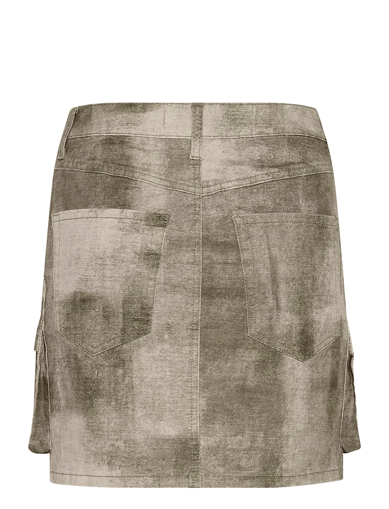 Gestuz - GZemelen HW mini skirt - short skirts - silver sage denim - 2