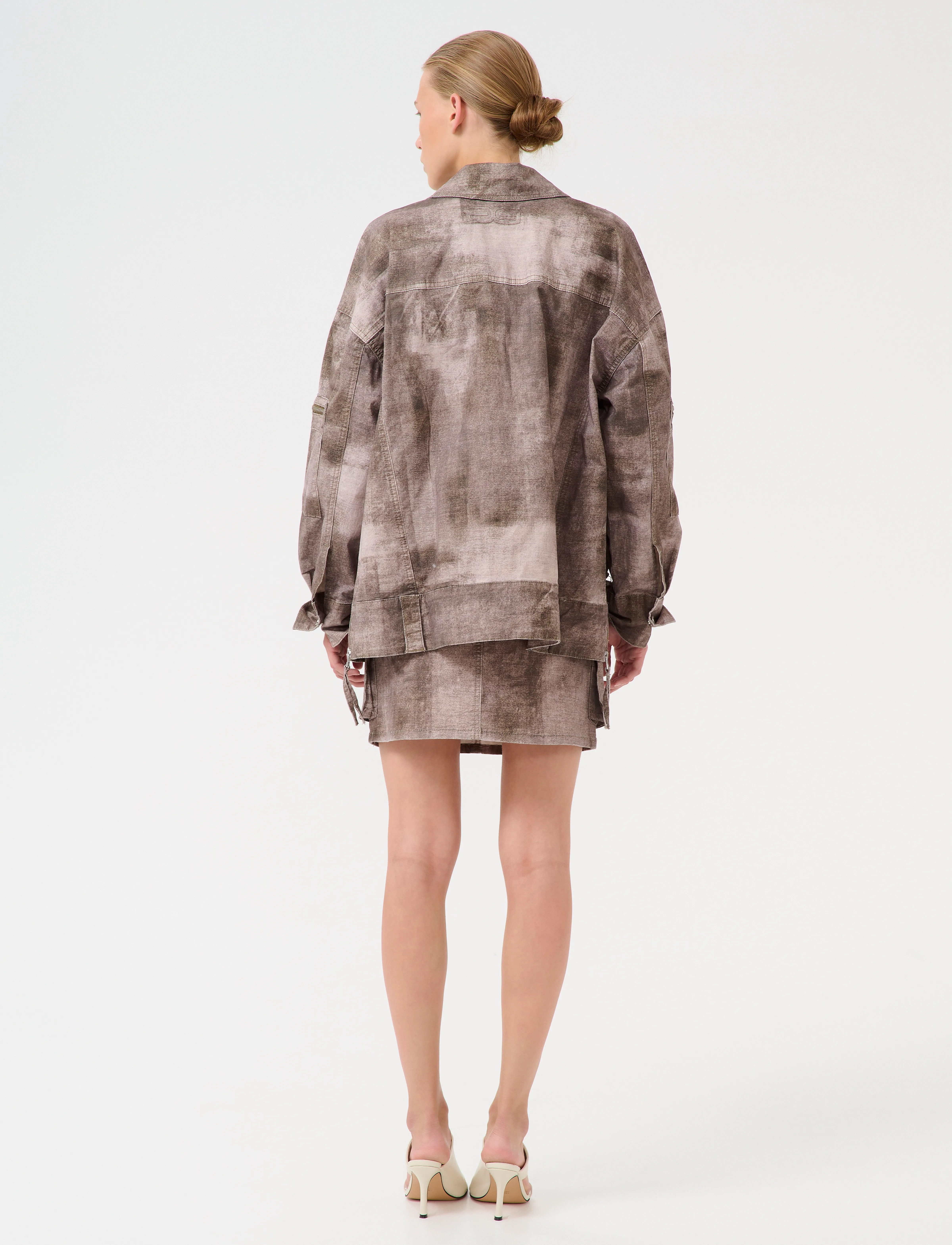 Gestuz - GZemelen HW mini skirt - short skirts - silver sage denim - 4