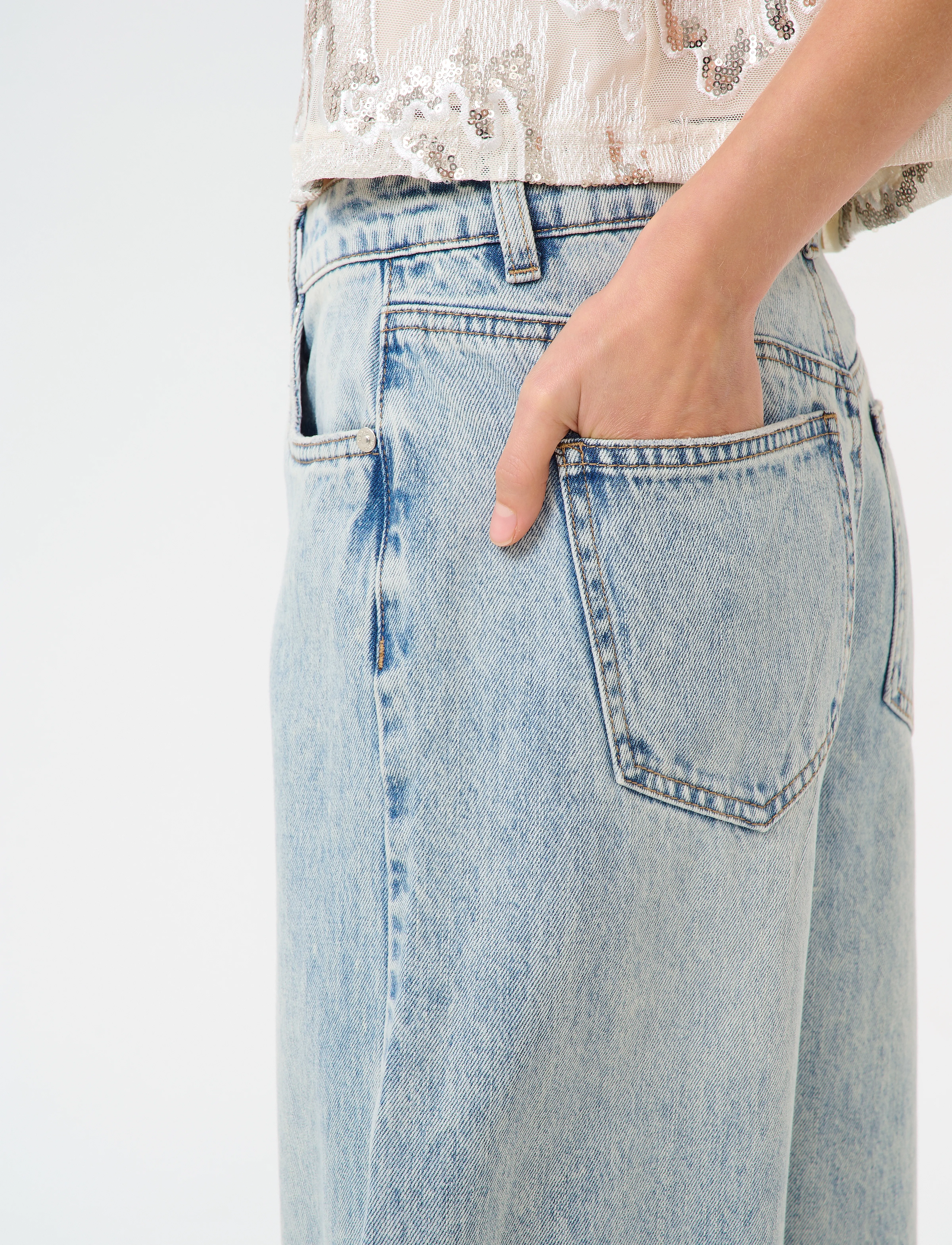 Gestuz - GZasher HW barrel jeans - mid acid wash - 4