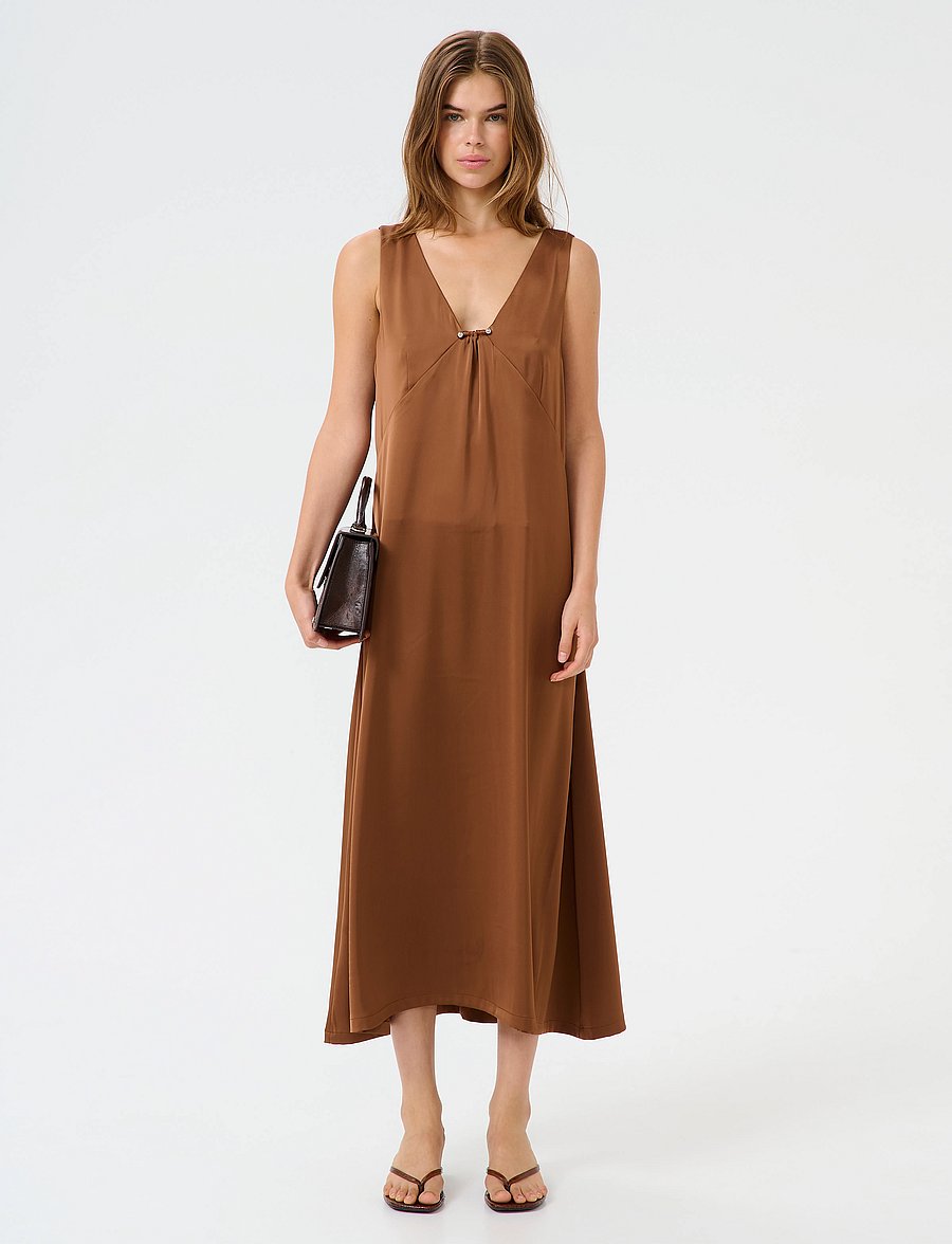 Gestuz - GZjessie dress - sukienki do kolan i midi - sorrel horse - 3