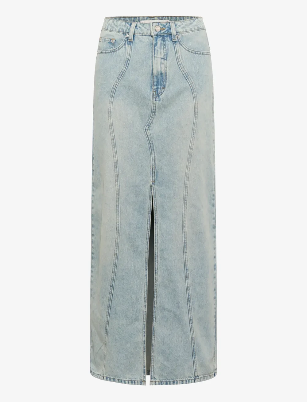 Gestuz - GZasher HW maxi skirt - jeansröcke - mid acid wash - 1