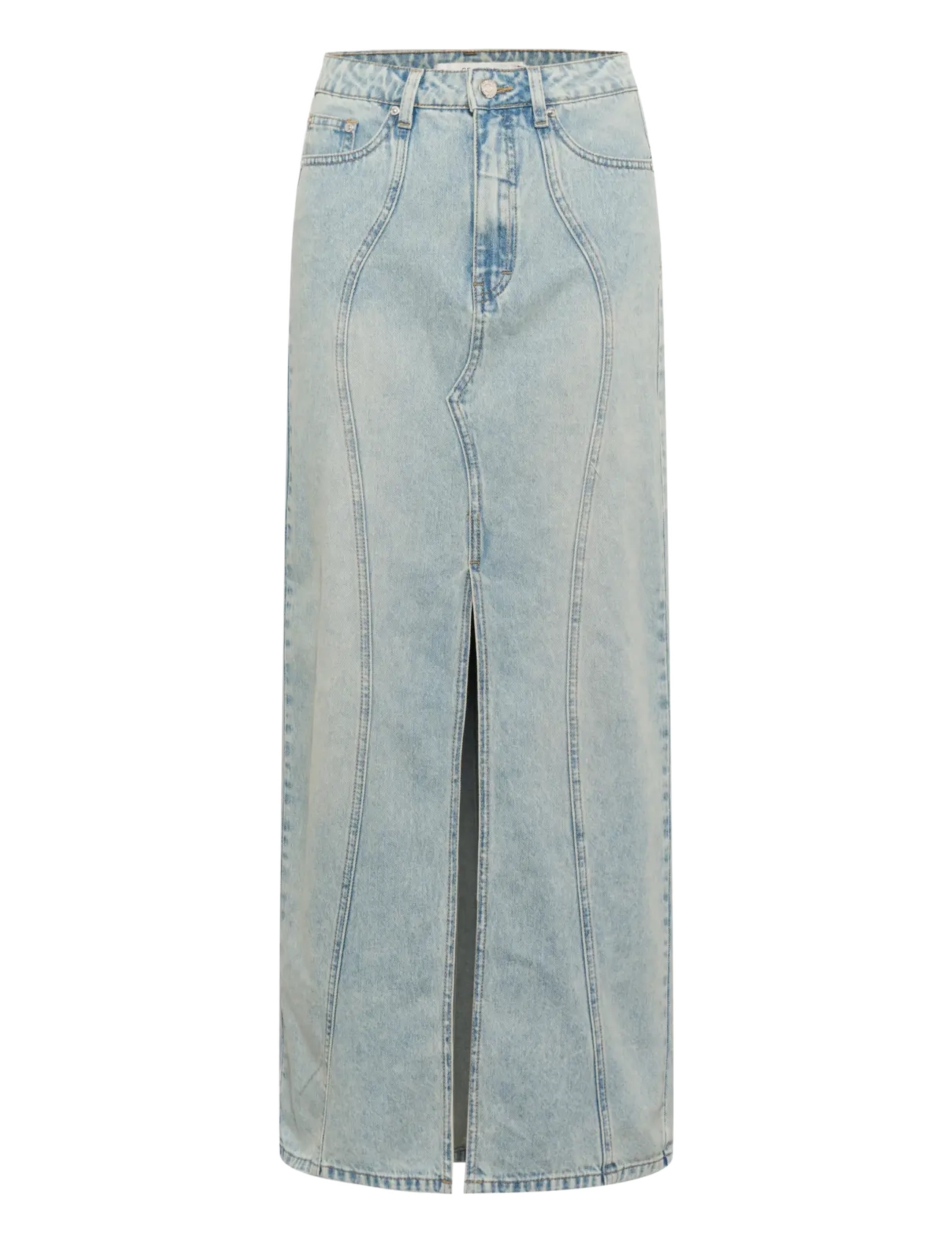 Gestuz GZasher HW maxi skirt - Röcke - MID ACID WASH / blue