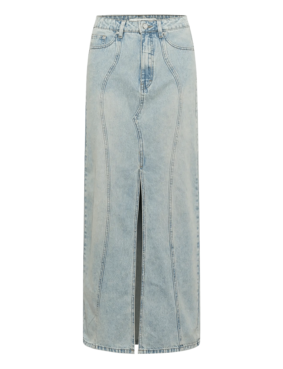 Gestuz - GZasher HW maxi skirt - spijkerrokken - mid acid wash - 1