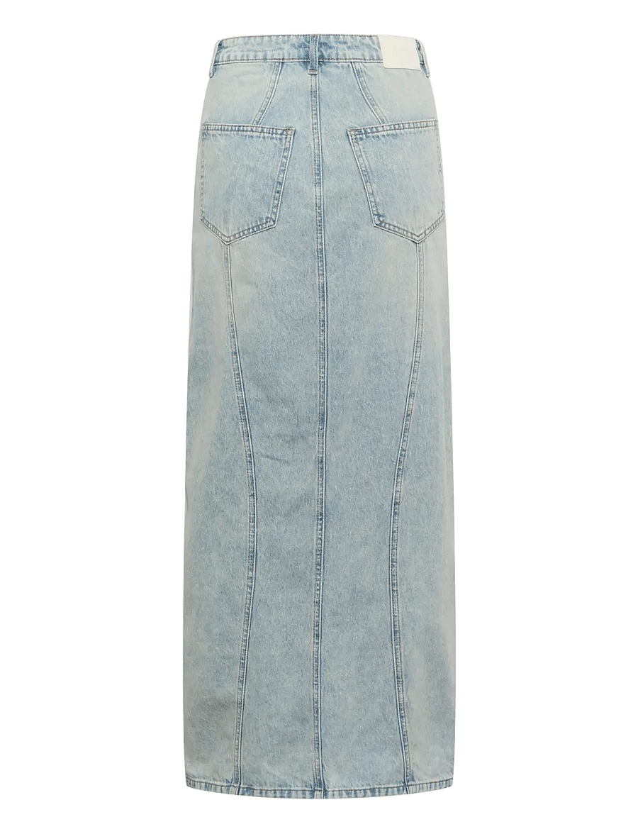 Gestuz - GZasher HW maxi skirt - spijkerrokken - mid acid wash - 2