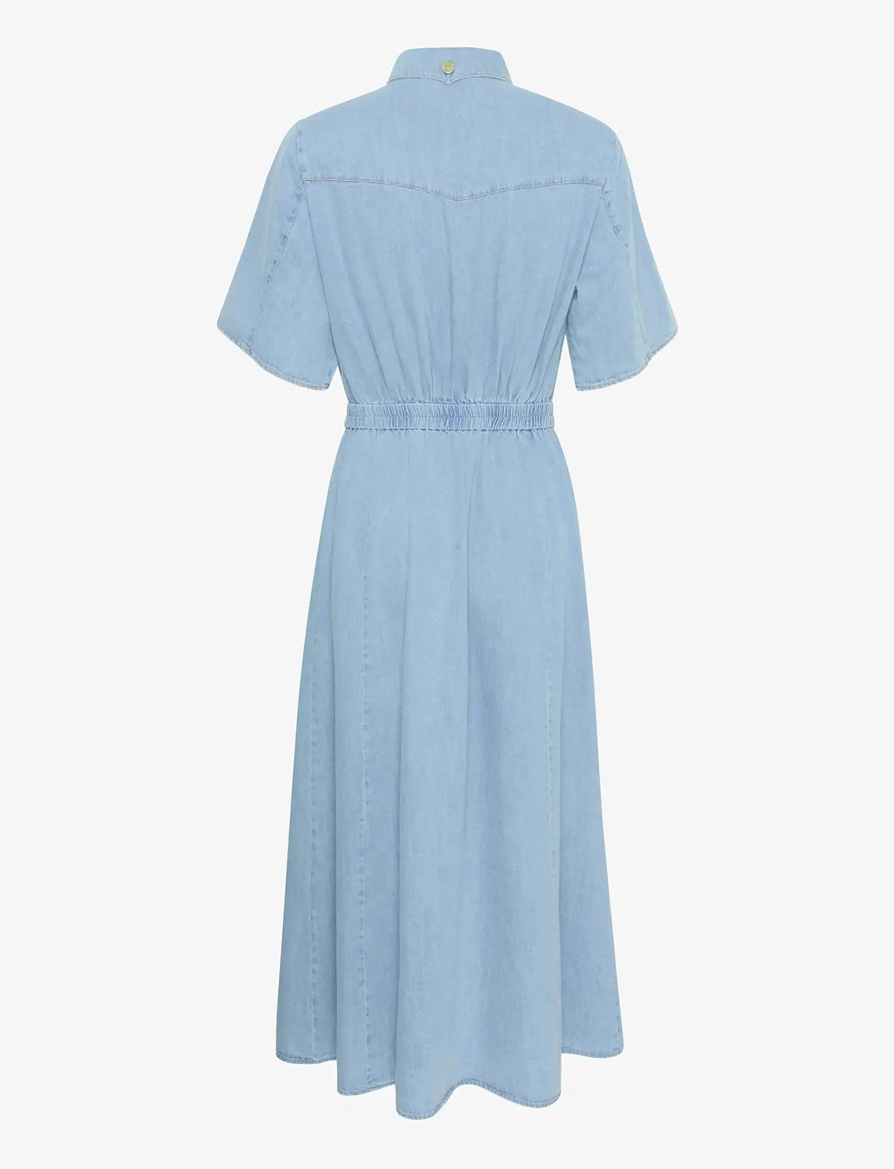 Gestuz - GZsauda SS long dress - light blue washed - 3