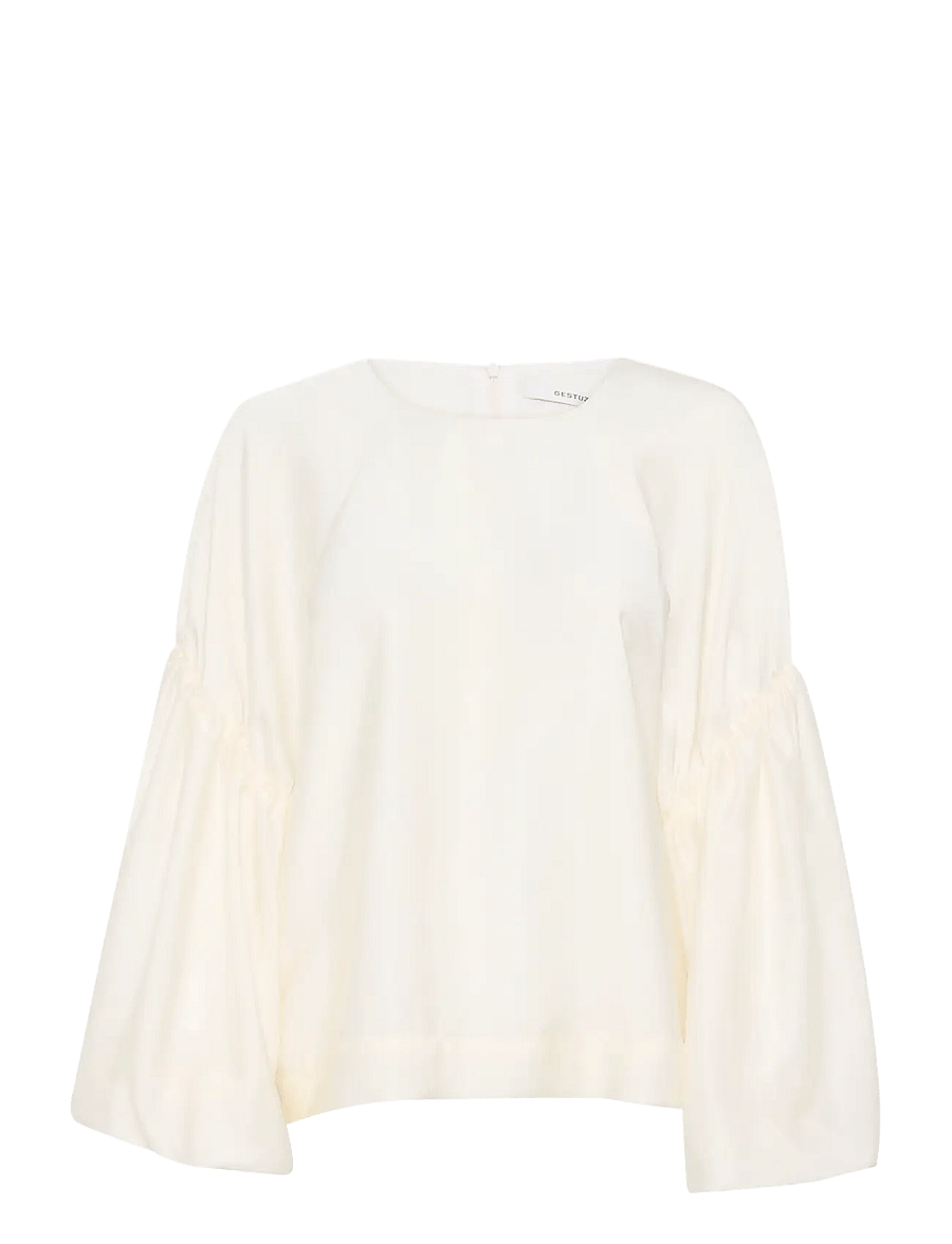Gestuz - GZmalloon blouse - pikkade varrukatega pluusid - egret - 1