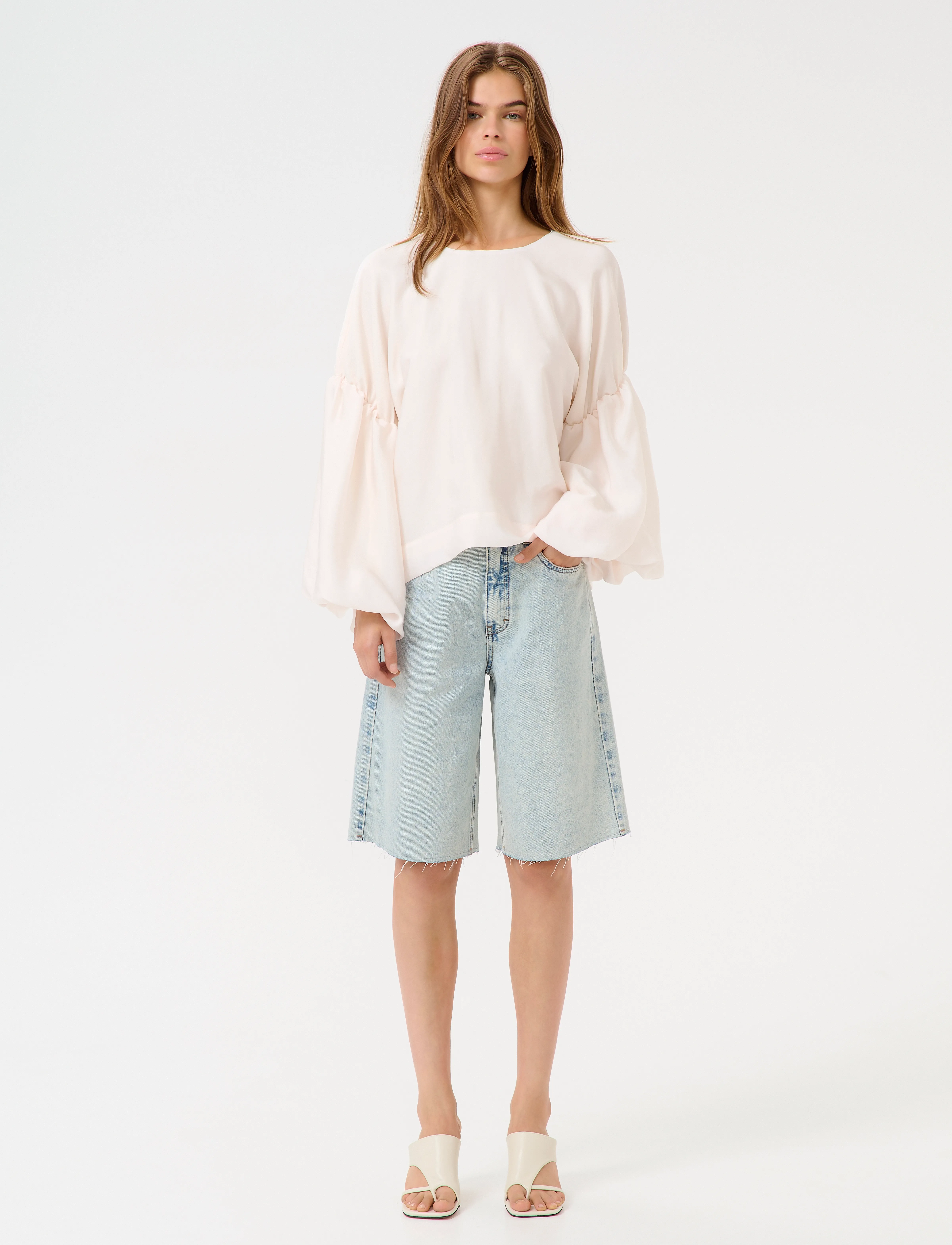 Gestuz - GZmalloon blouse - langærmede bluser - egret - 3