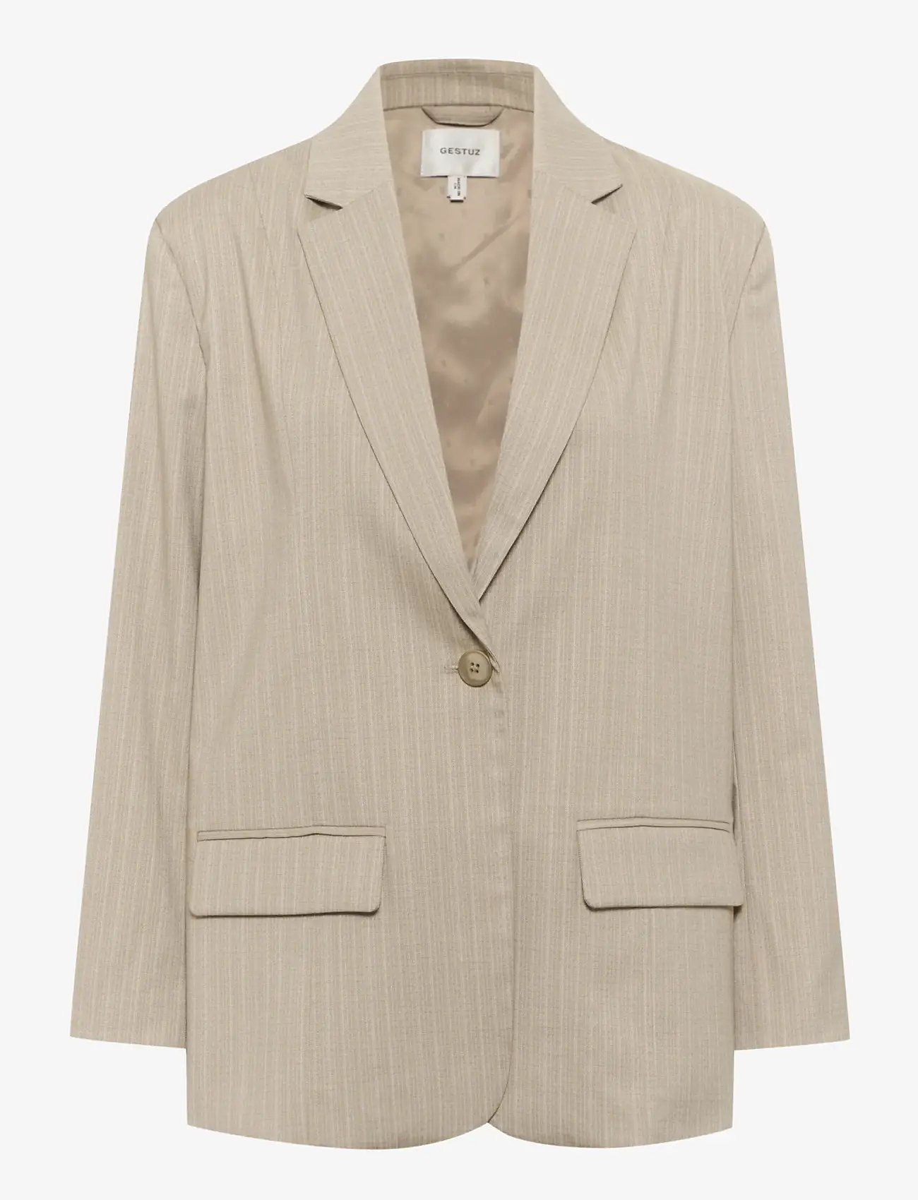 Gestuz - GZtiff OZ blazer - single breasted blazers - pinstripe dust green - 1