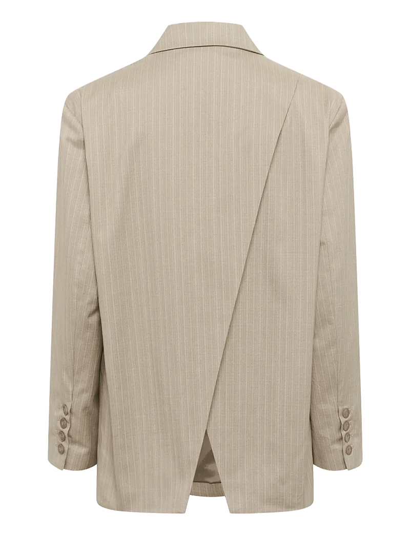 Gestuz - GZtiff OZ blazer - single breasted blazers - pinstripe dust green - 2