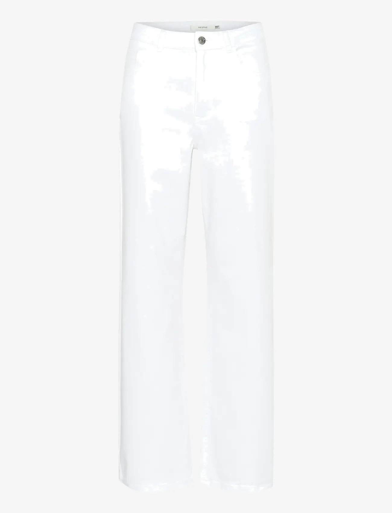 Gestuz - GZzolina twill HW wide jeans - vida jeans - white wash - 1