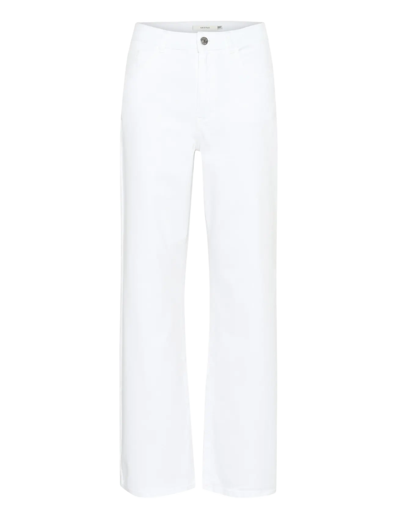 Gestuz GZzolina twill HW wide jeans - Jeans - WHITE WASH / white
