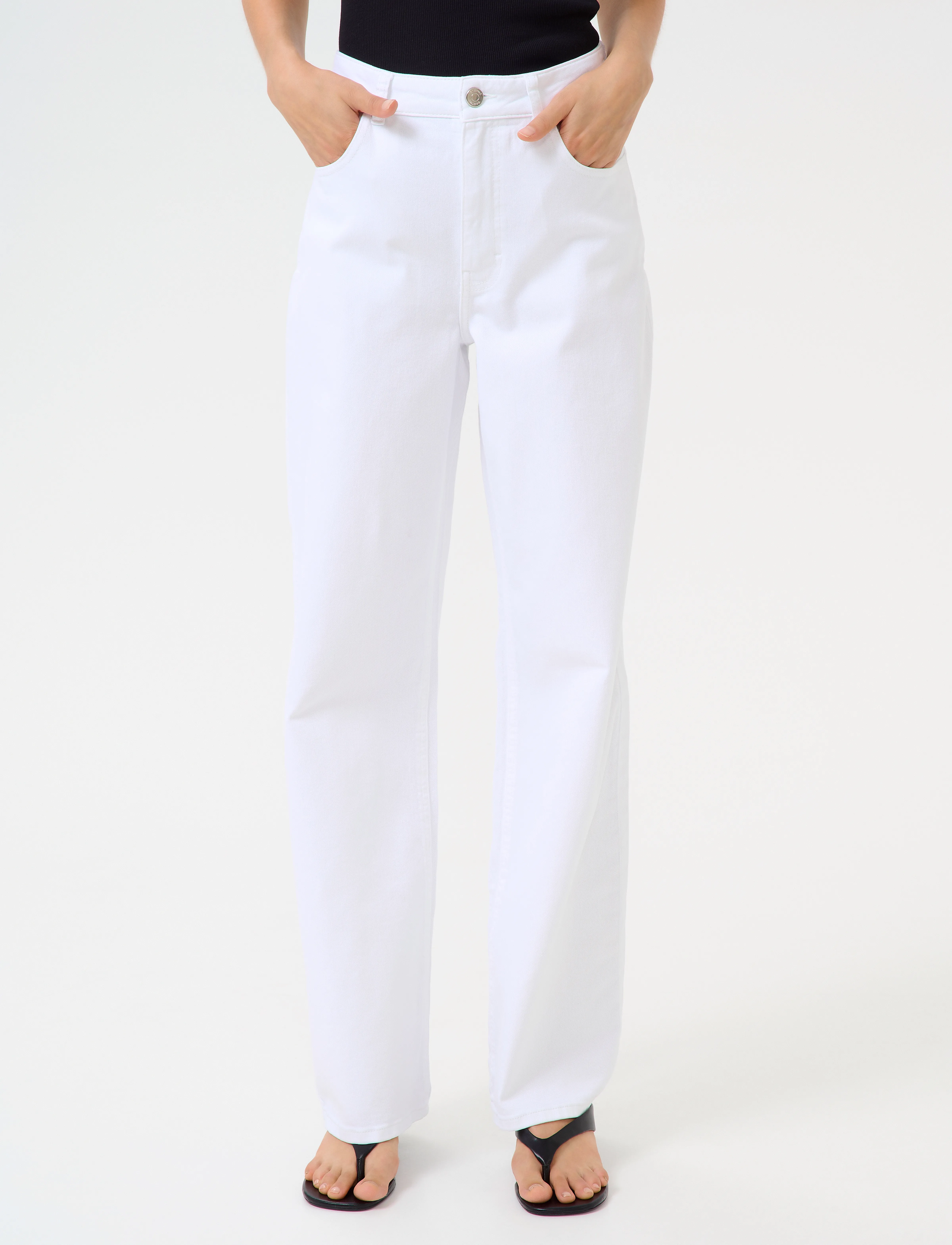 Gestuz Gzzolina Twill Hw Wide Jeans, 27, Weiß - Wide, Frauen