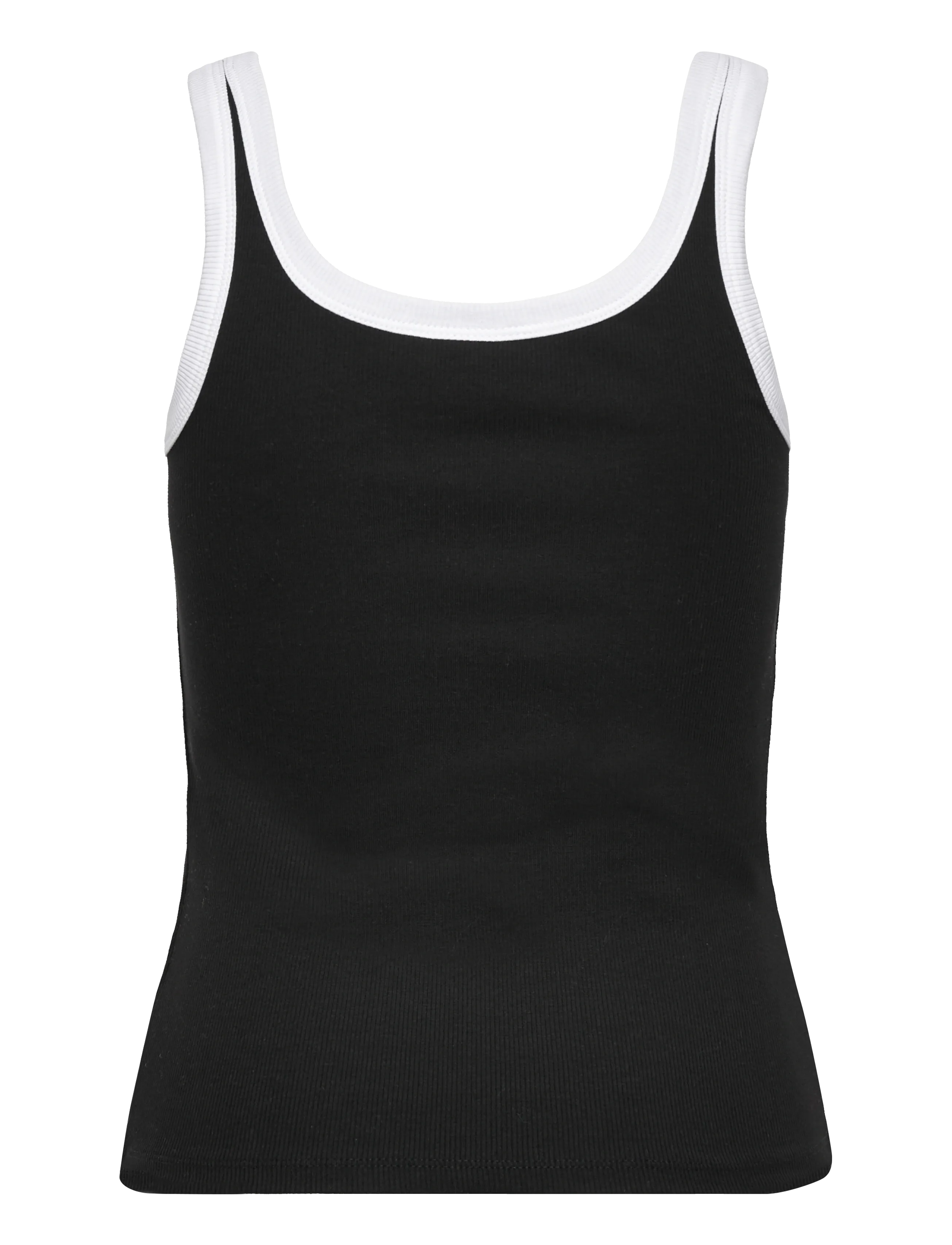 Gestuz - GZdrew contrast logo top - sleeveless tops - black - 2