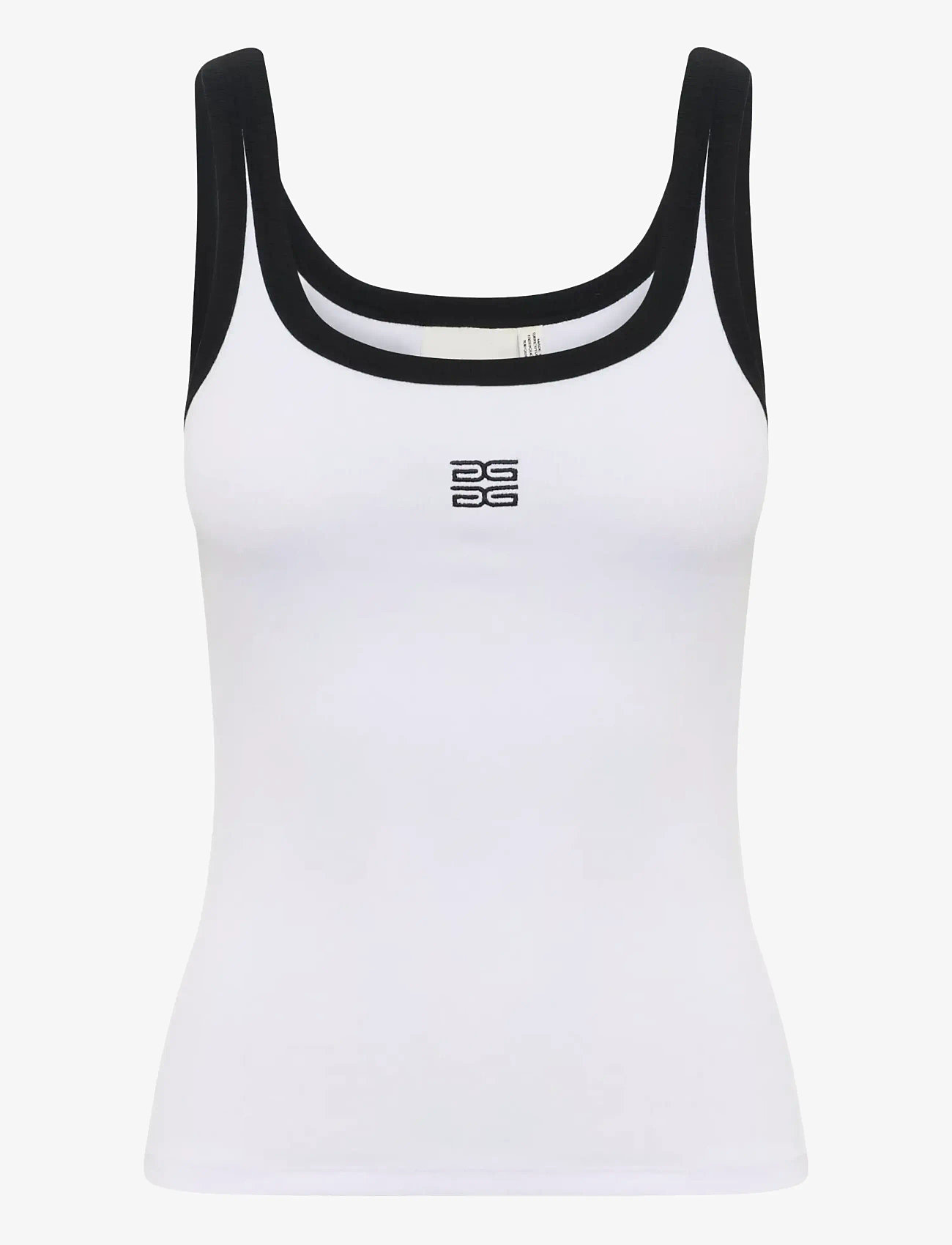 Gestuz - GZdrew contrast logo top - linnen - bright white - 1