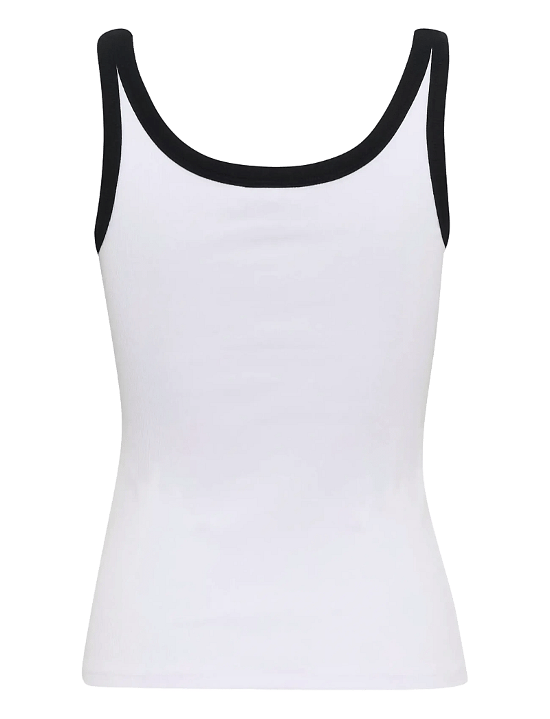 Gestuz - GZdrew contrast logo top - linnen - bright white - 2