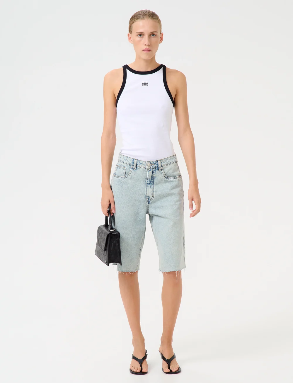 Gestuz - GZdrew contrast logo tank - topid ja varrukateta alussärgid - bright white - 3