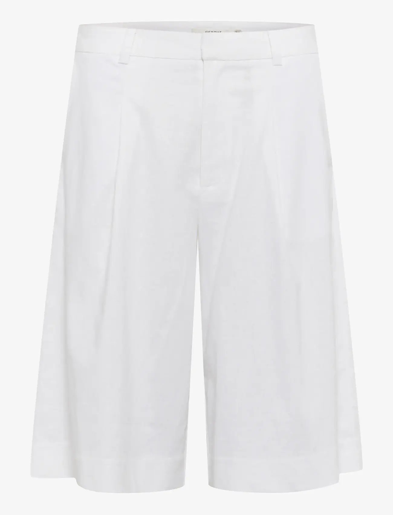 Gestuz - GZizza linen MW shorts - casual shorts - bright white - 1