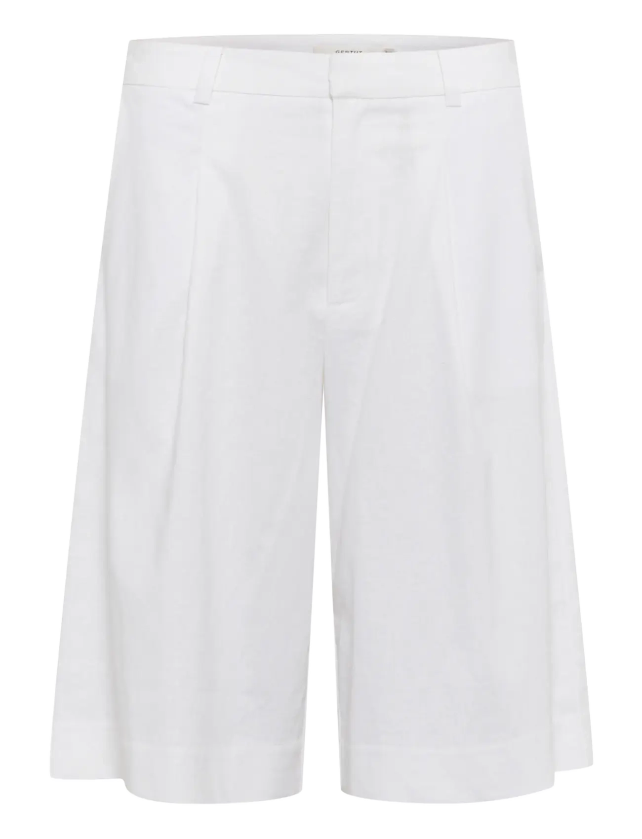 Gestuz GZizza linen MW shorts - Shorts - BRIGHT WHITE / white