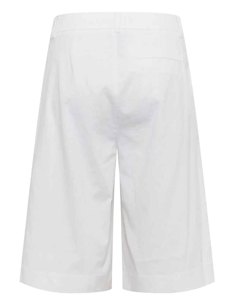 Gestuz - GZizza linen MW shorts - casual shorts - bright white - 2