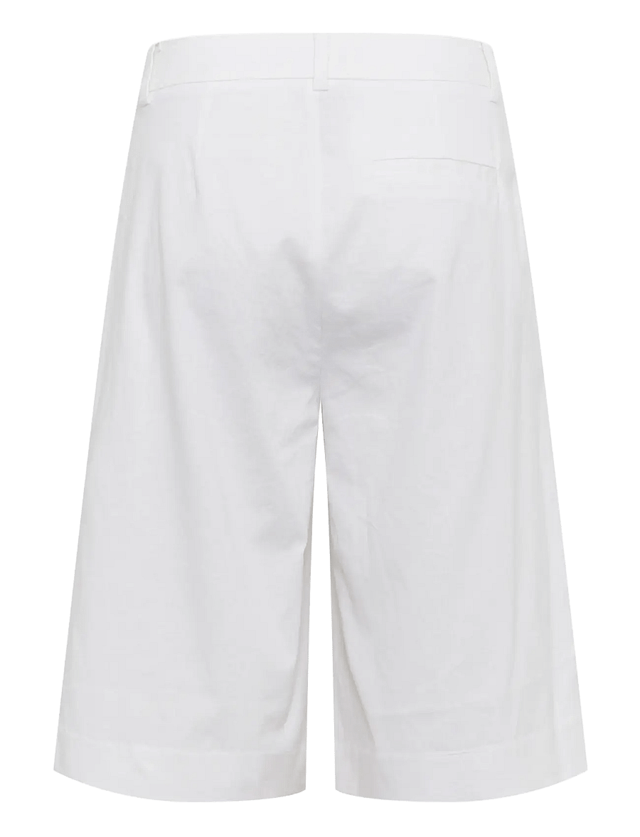 Gestuz - GZizza linen MW shorts - vabaaja lühikesed püksid - bright white - 2