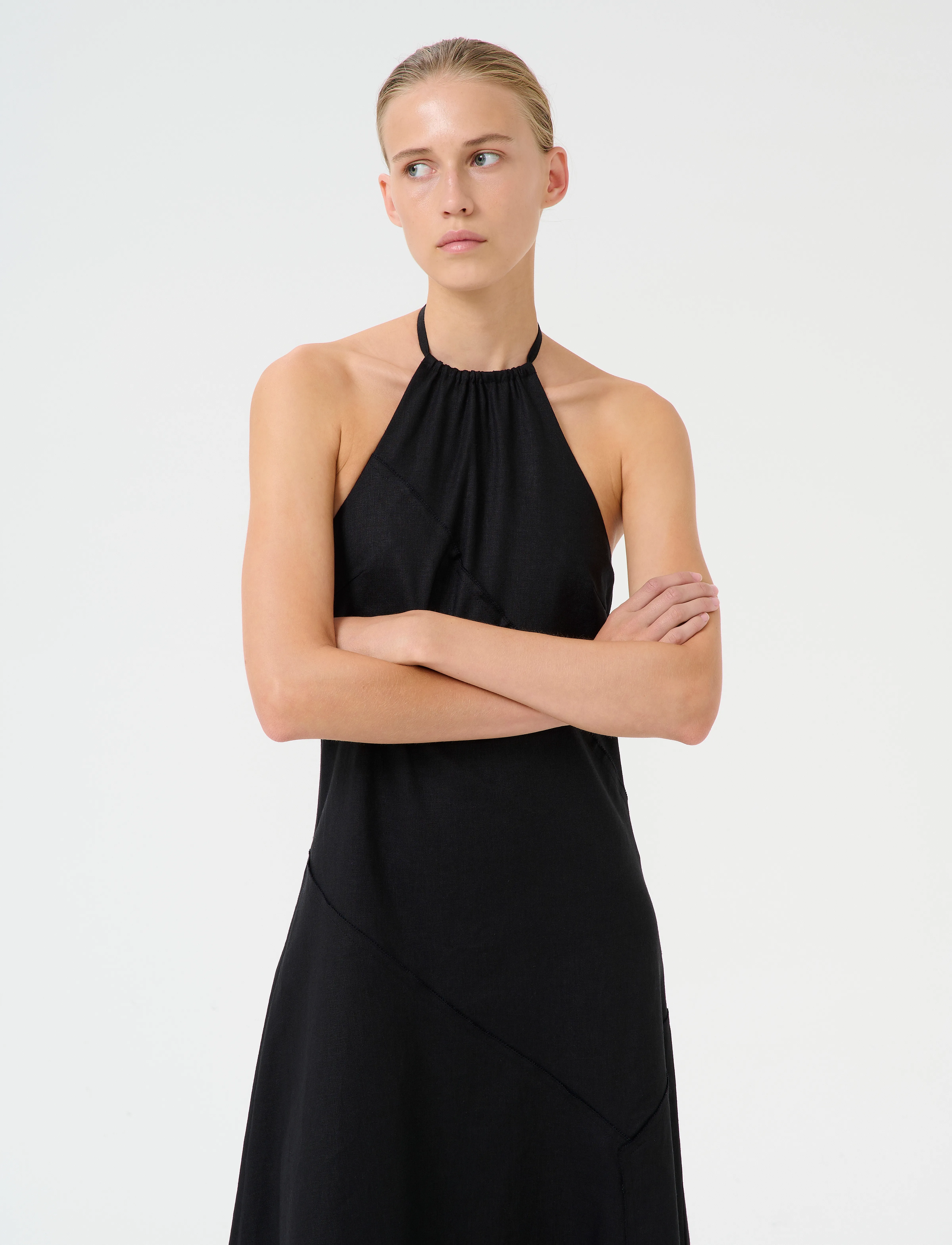 Gestuz Gzizza Halterneck Dress, Kvinder, Halterneck Kjole, Sort, Str: 42