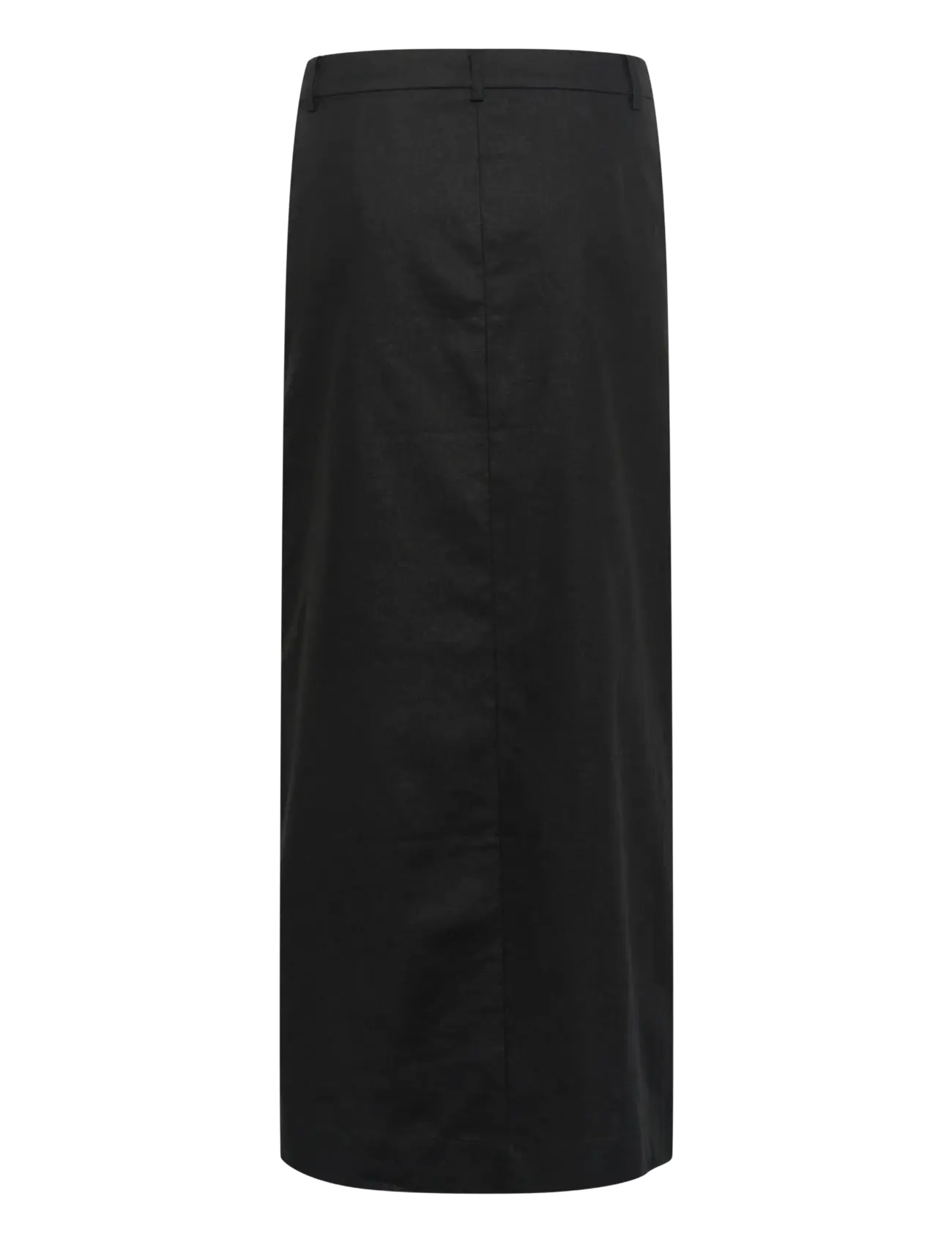 Gestuz - GZizza linen MW skirt - maksiseelikud - black - 2