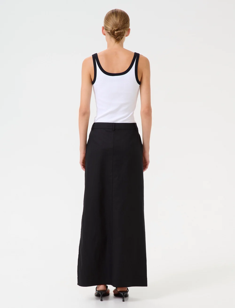 Gestuz - GZizza linen MW skirt - maxi nederdele - black - 3