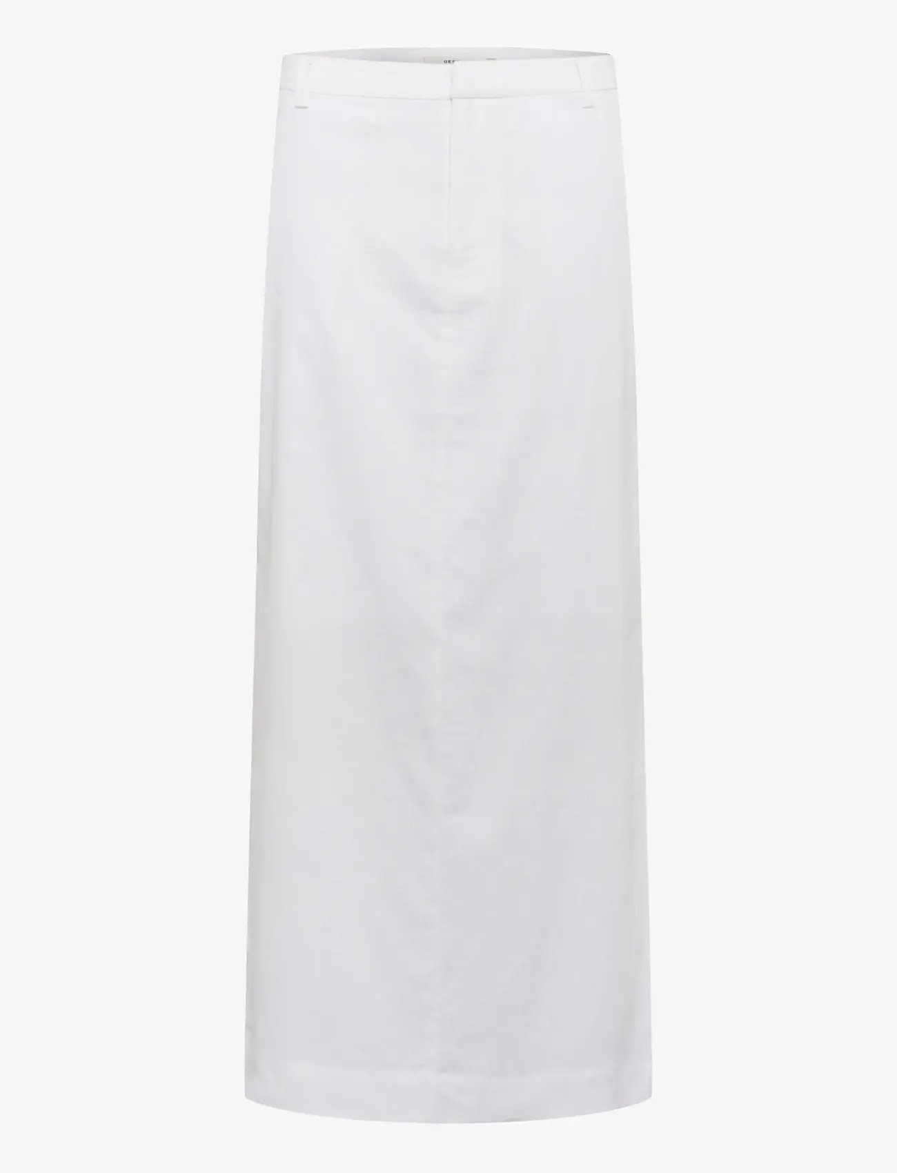Gestuz - GZizza linen MW skirt - maxikjolar - bright white - 1