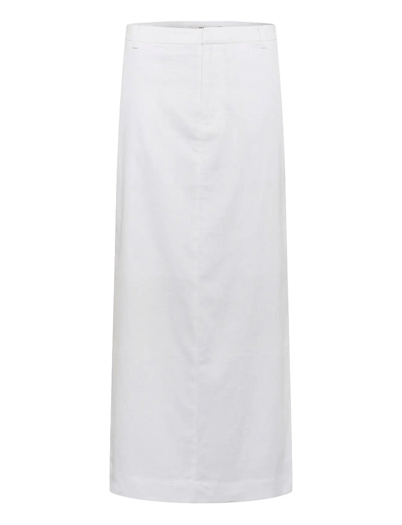 Gestuz - GZizza linen MW skirt - maxikjolar - bright white - 1