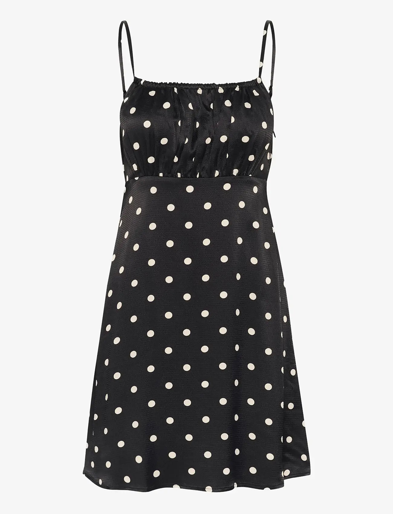 Gestuz - GZdotta P short dress - festklänningar - black with egret dot - 1