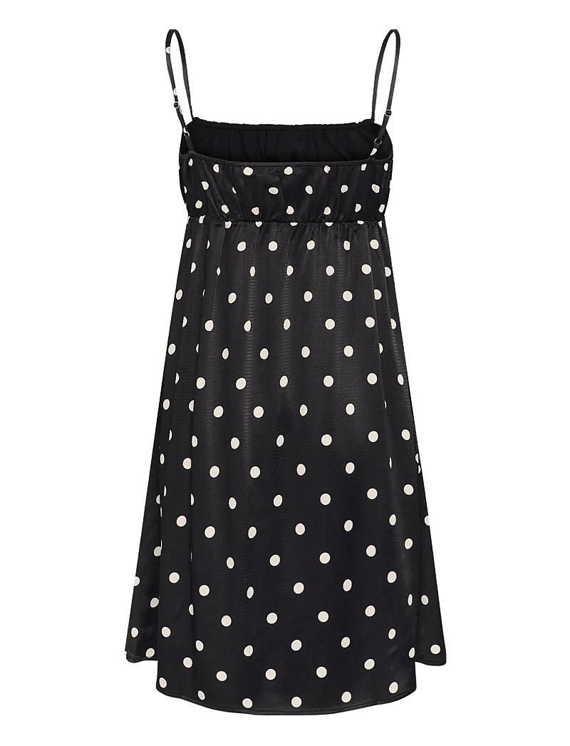 Gestuz - GZdotta P short dress - festkjoler - black with egret dot - 2