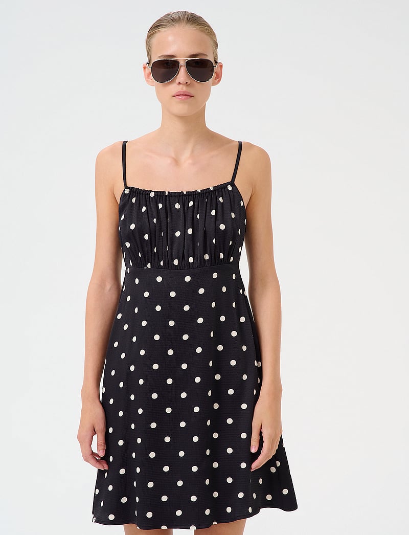 Gestuz - GZdotta P short dress - festkjoler - black with egret dot - 0