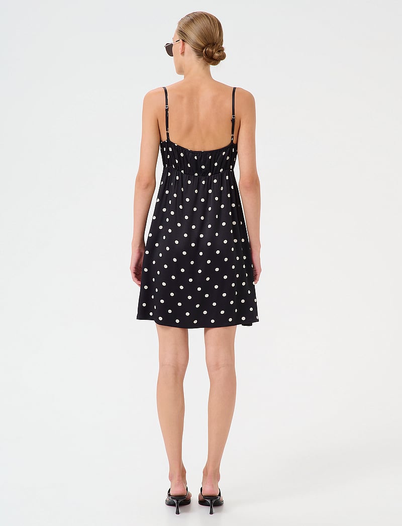 Gestuz - GZdotta P short dress - festkjoler - black with egret dot - 4