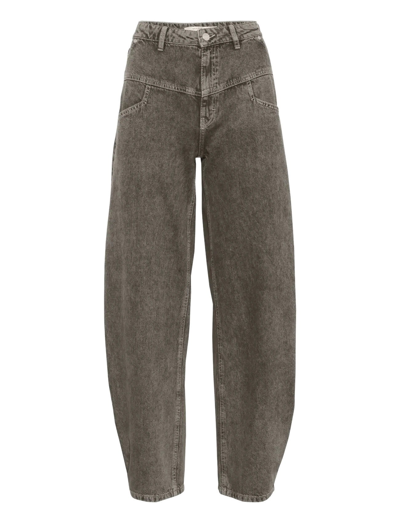 Gestuz GZjosie HW barrel jeans - Kläder - GREIGE DENIM WASH / grey