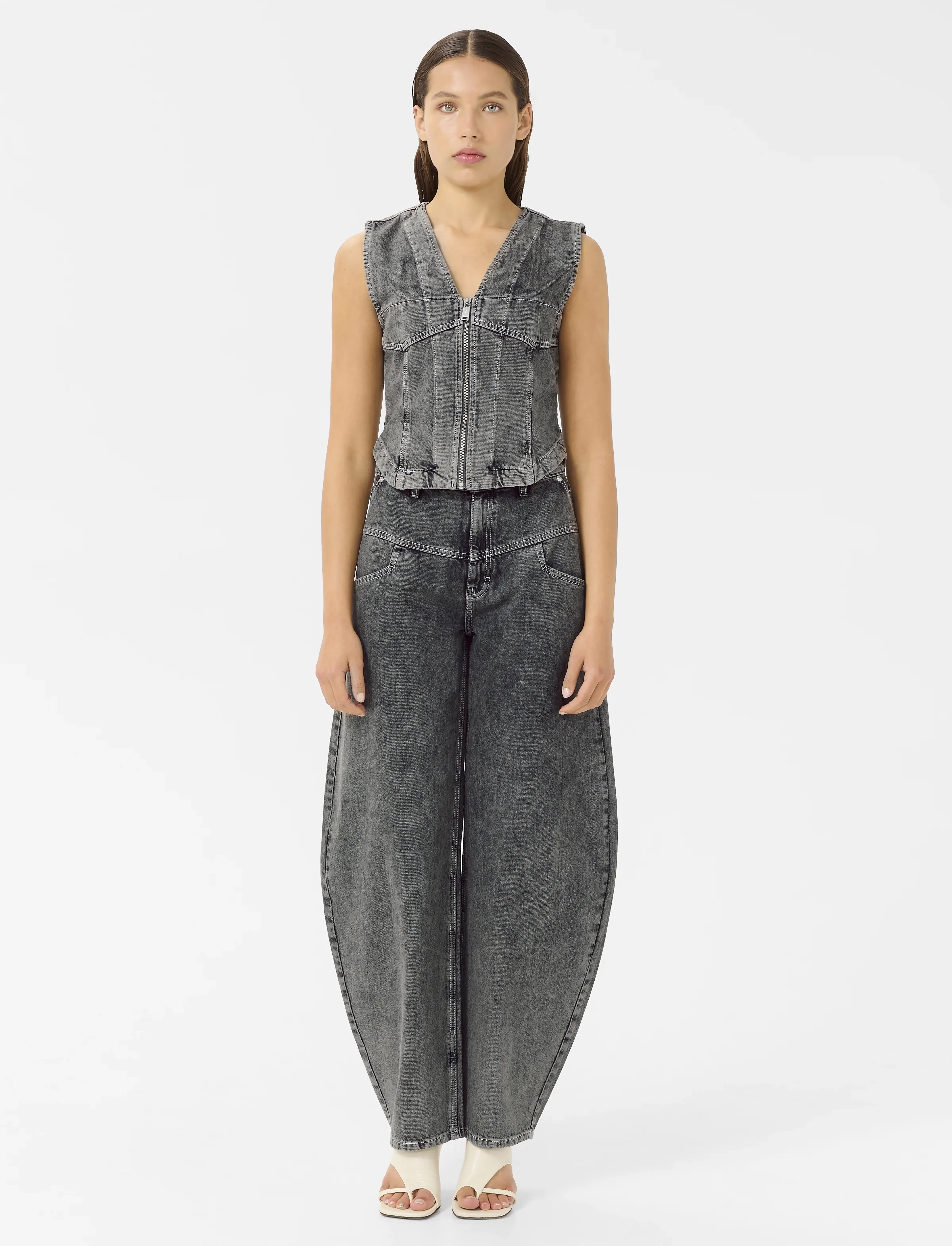 Gestuz - GZjosie HW barrel jeans - barrel jeans - greige denim wash - 3
