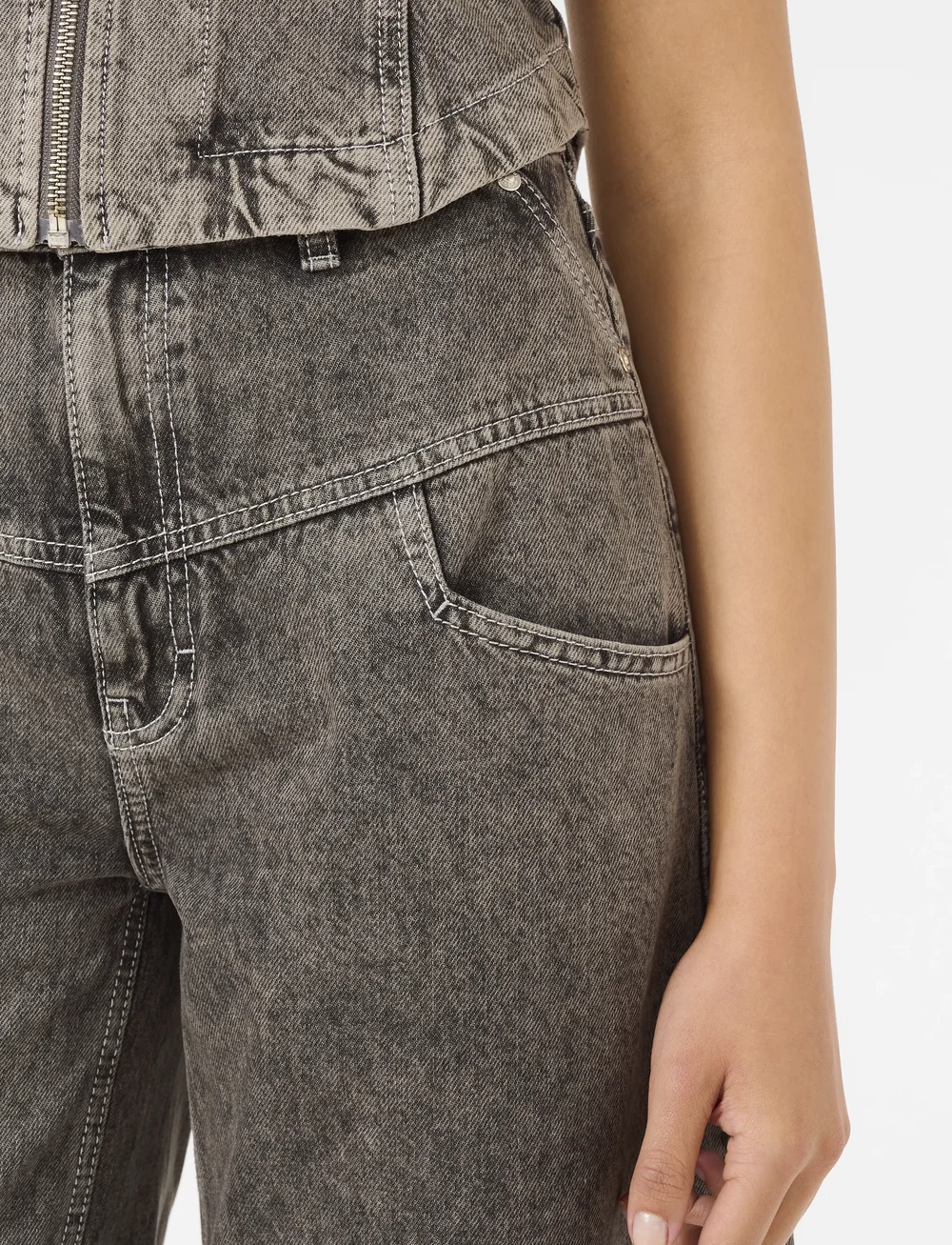 Gestuz - GZjosie HW barrel jeans - barrel jeans - greige denim wash - 5