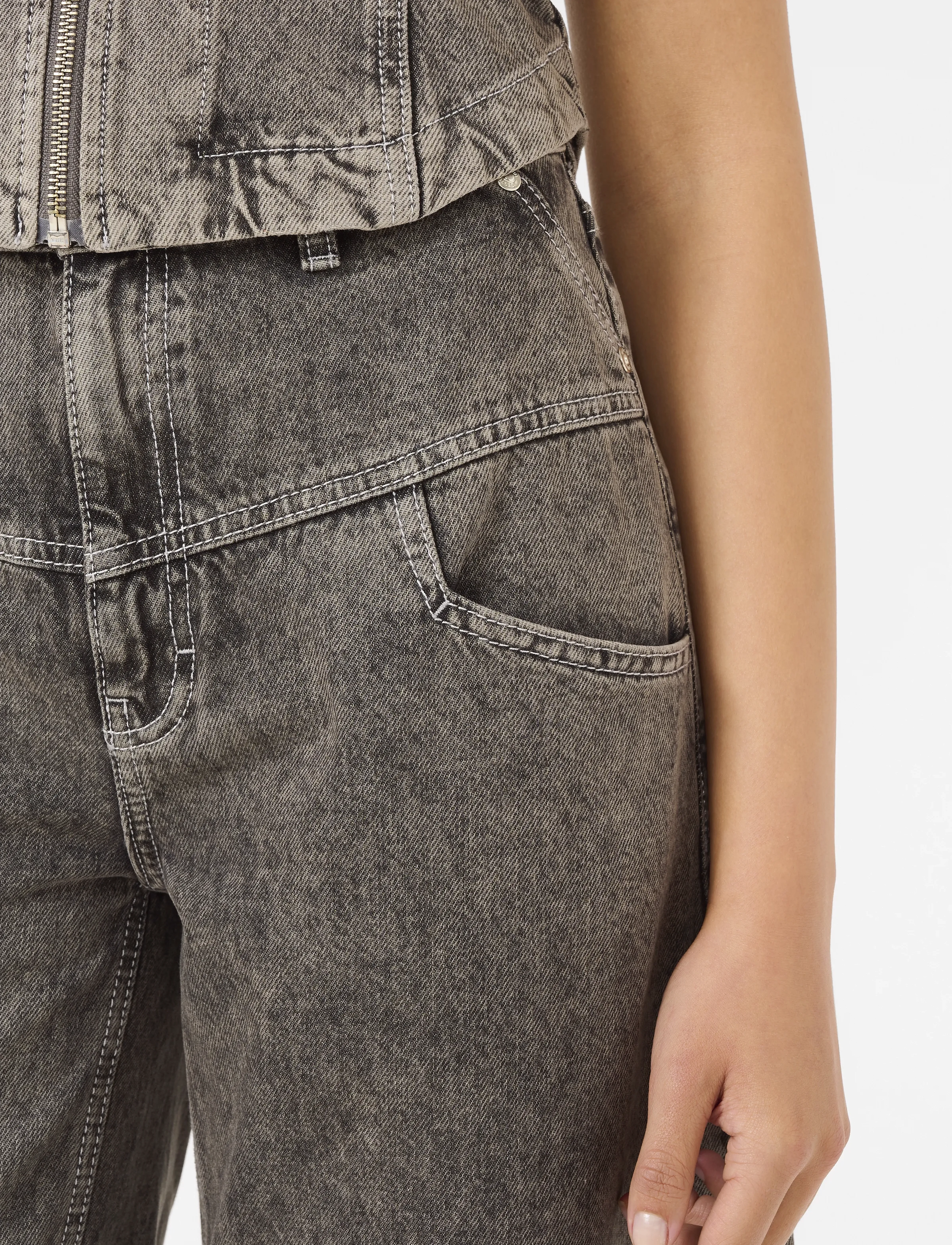 Gestuz - GZjosie HW barrel jeans - barrel jeans - greige denim wash - 5